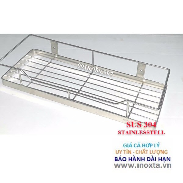 Kệ inox 304, kệ phòng tắm, kệ gia vị 1 tầng inox 304 GV50