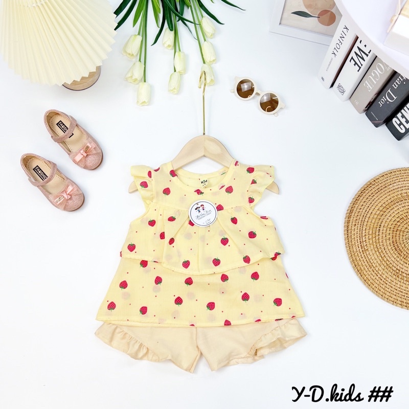 Bộ boil cánh tiên mát mẻ cho bé gái - BB2T
