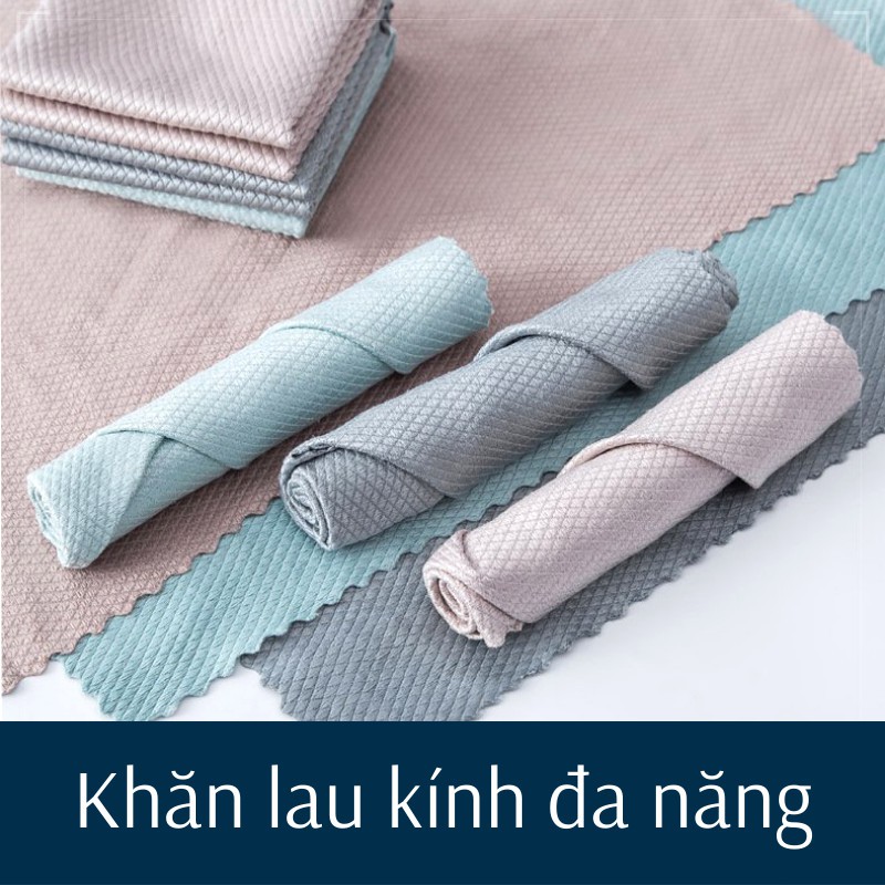 COMBO 3 Cái Khăn lau đồ dùng thủy tinh chuyên dụng đa năng dành cho gia đình