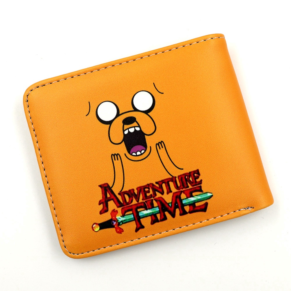 [ hot sale ] Ví Da Ngắn Đựng Thẻ In Hình Hoạt Hình Adventure Time Dễ Thương