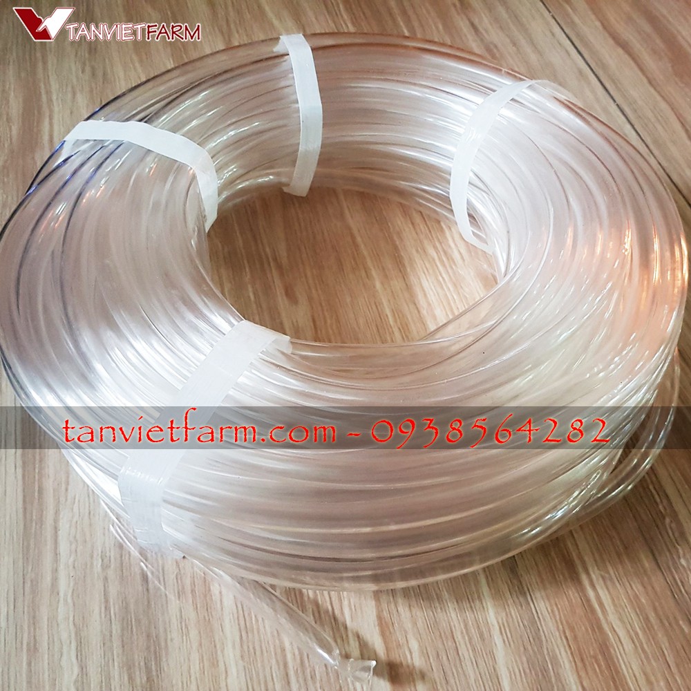 Ống dẫn nước bằng nhựa dẻo, trắng trong 8 li, 10 li