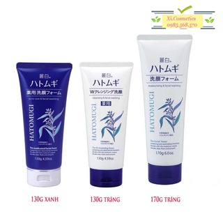 Sữa rửa mặt trắng da Hatomugi Cleansing Foam hạt Ý Dĩ