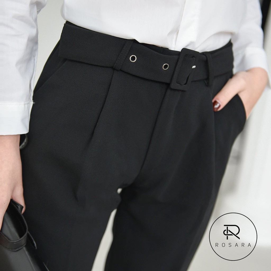 Quần baggy công sở có đai lưng Rosara phụ kiện M2 | BigBuy360 - bigbuy360.vn