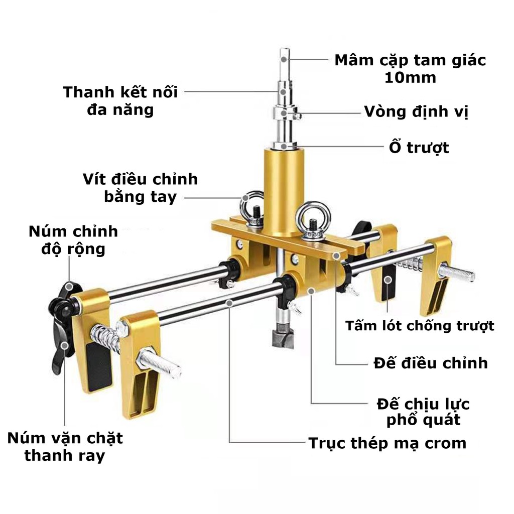 Bộ cữ khoan khóa cửa, bộ cữ đục ổ khoá cửa loại cao cấp tặng kèm 3 mũi khoan