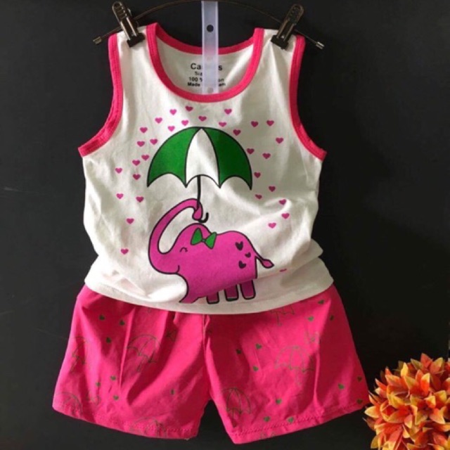 Bộ ba lỗ cho bé gái size đại
