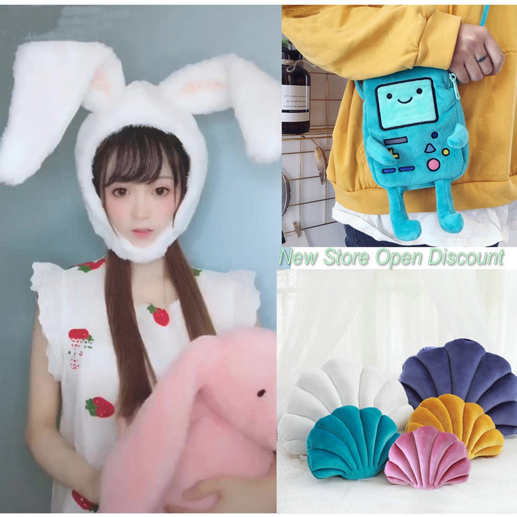 Mũ tai thỏ bằng lông nhung dễ thương cho nữ dùng hóa trang cho tiệc giáng sinh/kỳ nghỉ