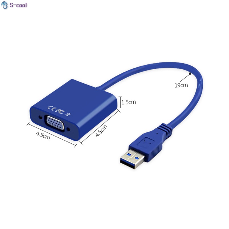 Dây cáp chuyển đổi USB 3.0 sang VGA nhiều cổng thẻ đồ họa | BigBuy360 - bigbuy360.vn