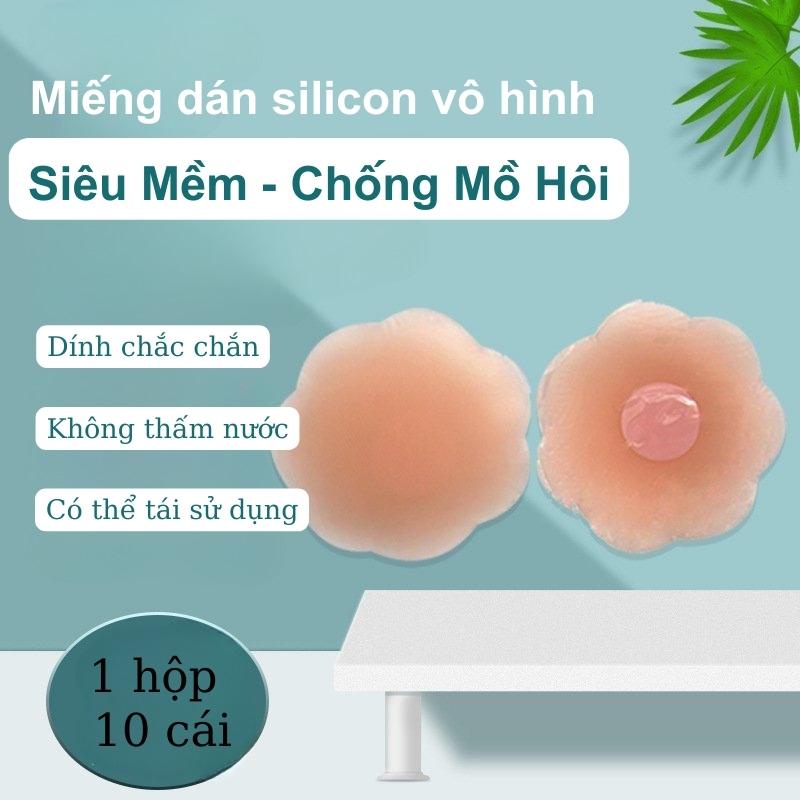 Miếng Dán Ngực Silicone Siêu Mềm Chống Mồ Hôi Miếng Dán Ti Dính Chắc Chắn Không Thấm Nước Có Thể Tái Sử Dụng