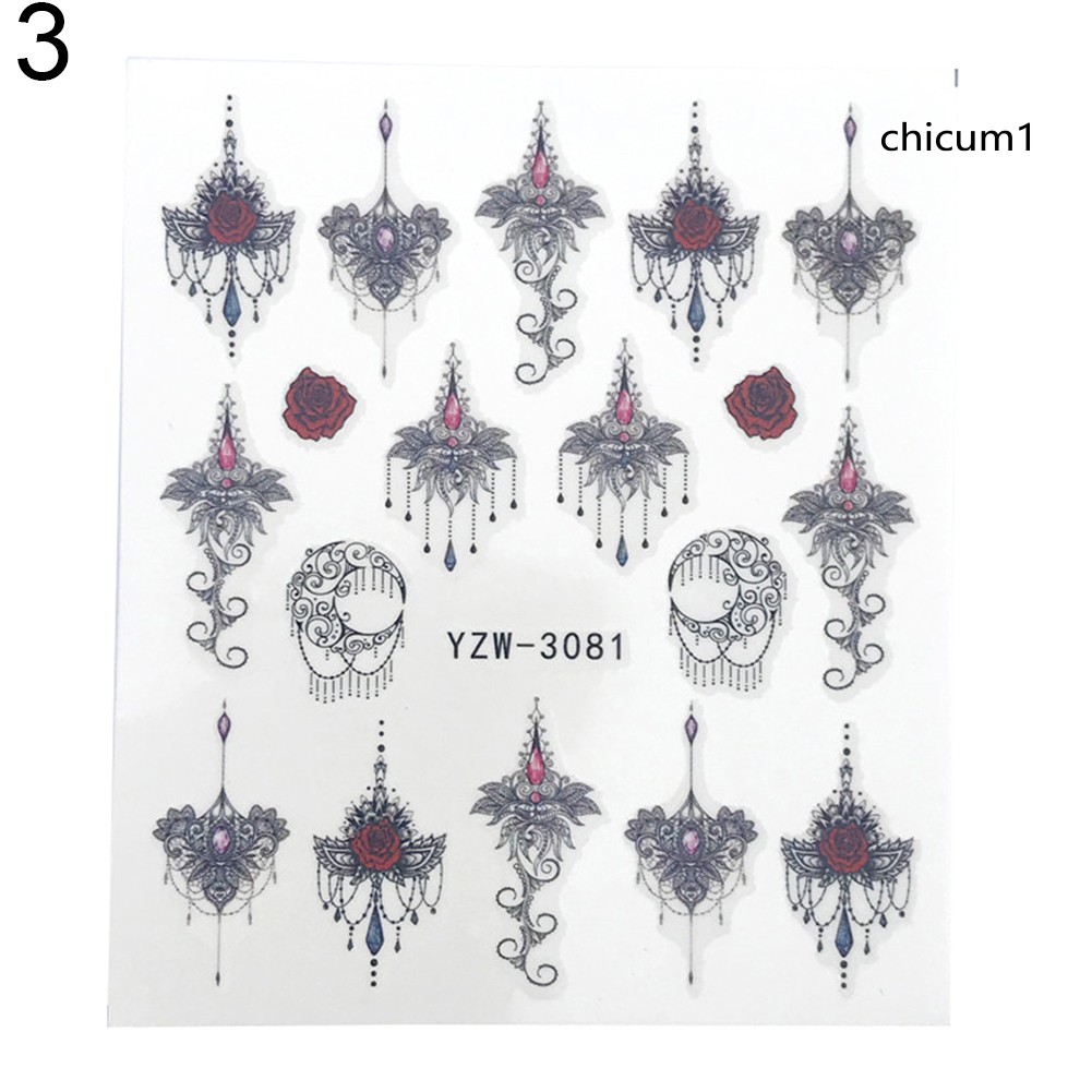 Miếng Dán Trang Trí Móng Hình Vòng Cổ Và Động Vật Thời Trang