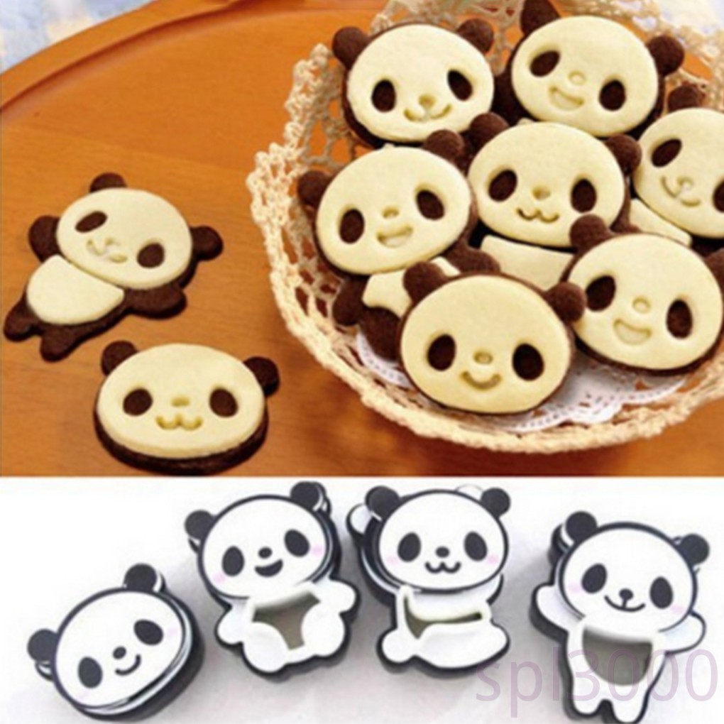 Set 4 Khuôn Cắt Bánh Quy Tạo Hình Gấu Trúc Đáng Yêu