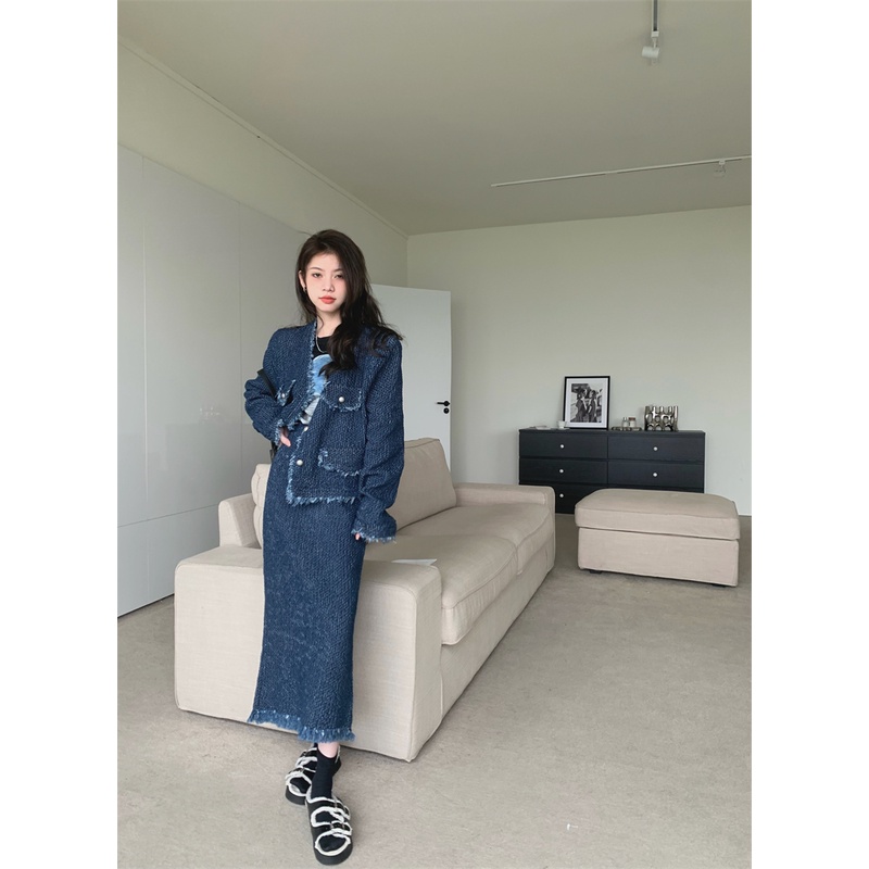 Chân váy/ Áo khoác phong cách Hàn Quốc thời trang dành cho nữ