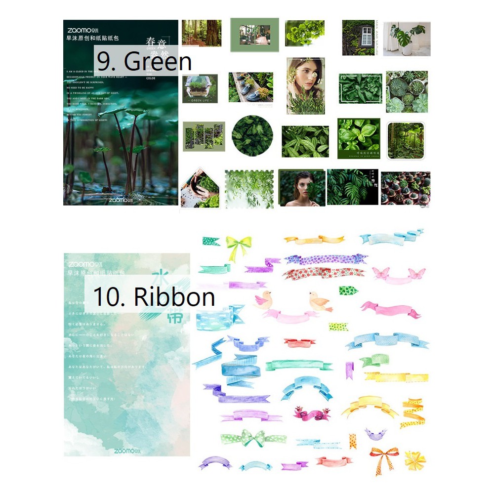 Set 40 washi sticker xì tai instagram trang trí planner, bullet journal STG067