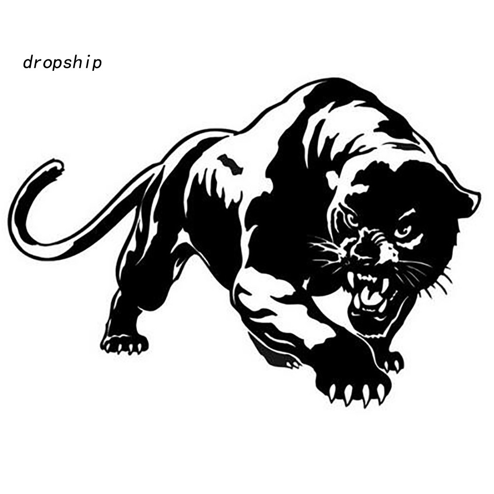 Decal hình con báo dp dán trang trí thân xe & cửa sổ oto