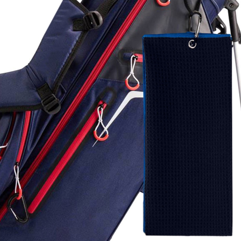 Khăn Lau Gậy Đánh Golf 12 &quot;X20&quot; Bằng Sợi Nhỏ Gấp Ba Khúc Kèm Kẹp
