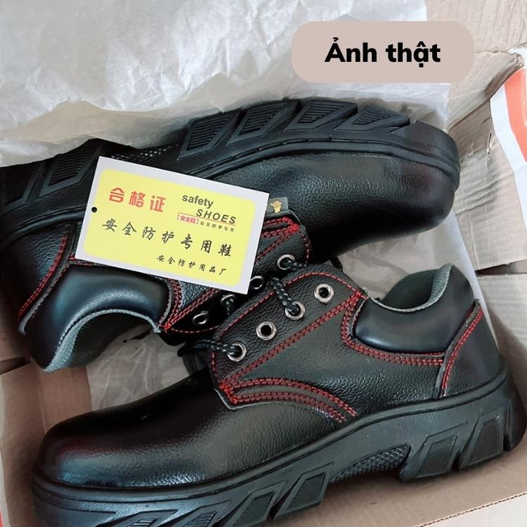 giày bảo hộ lao động nam Safety boot cổ thấp mũi sắt chống đinh, chống va đập dành cho thợ hàn điện đi làm, đi chơi
