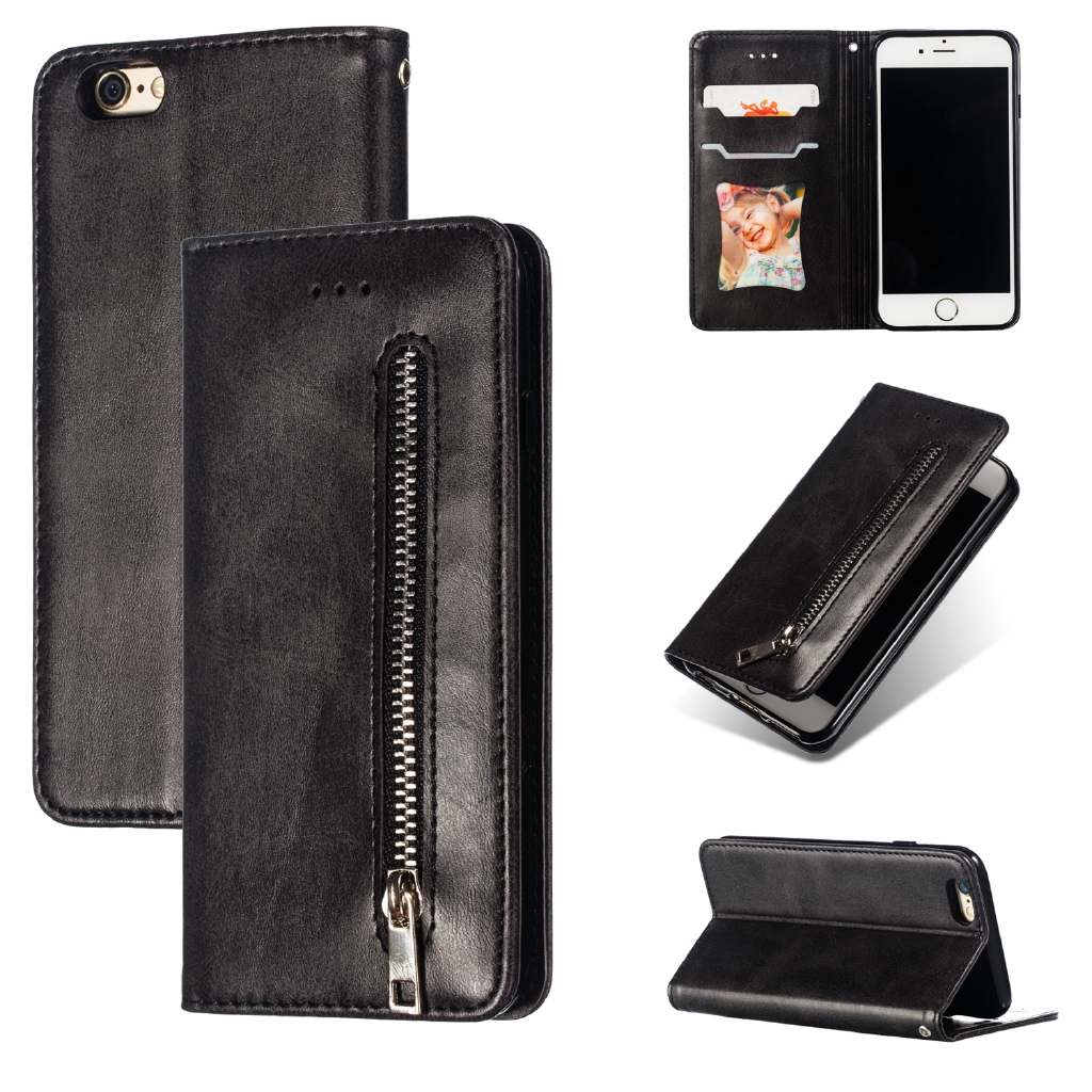 Ốp lưng da PU kèm ví nắp gập dành cho điện thoại iPhone 7 8 Plus X XS | BigBuy360 - bigbuy360.vn