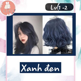 [ Không Tẩy ] HOTTRENT Thuốc Nhuộm Tóc Màu Xanh Đen - ByLini