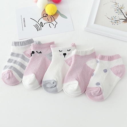 Tất điều hòa cổ thấp thoáng khí Kid's Socks cho bé từ 0-3 tuổi (Lẻ 1 dôi)