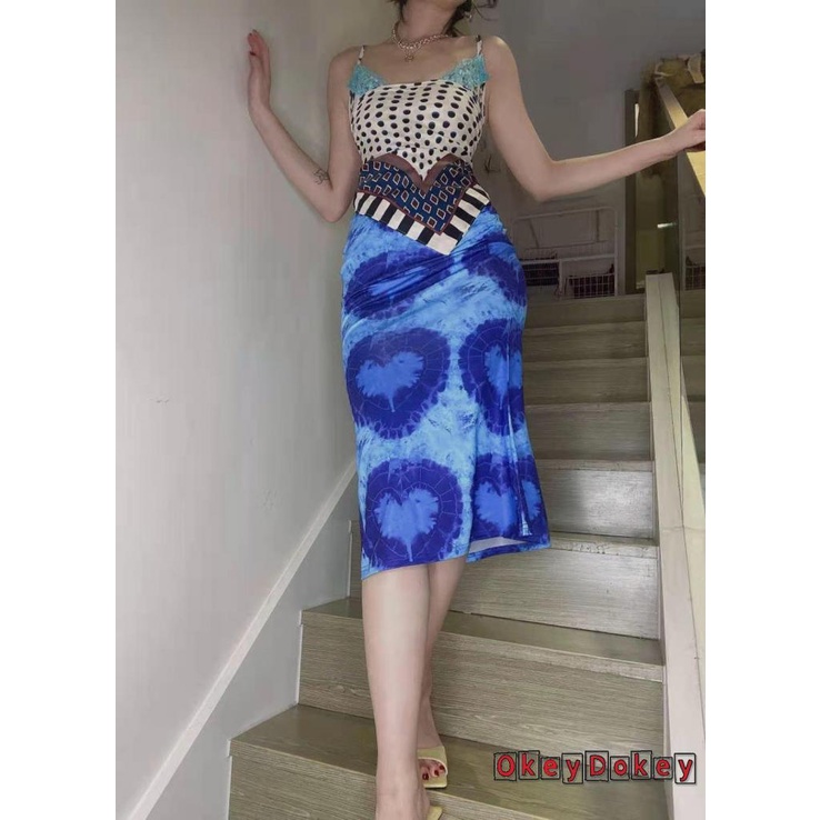 OKDK-Women Fashion Heart Print Skirt Ladies Female Stylish Skirt for Shopping Daily Wear