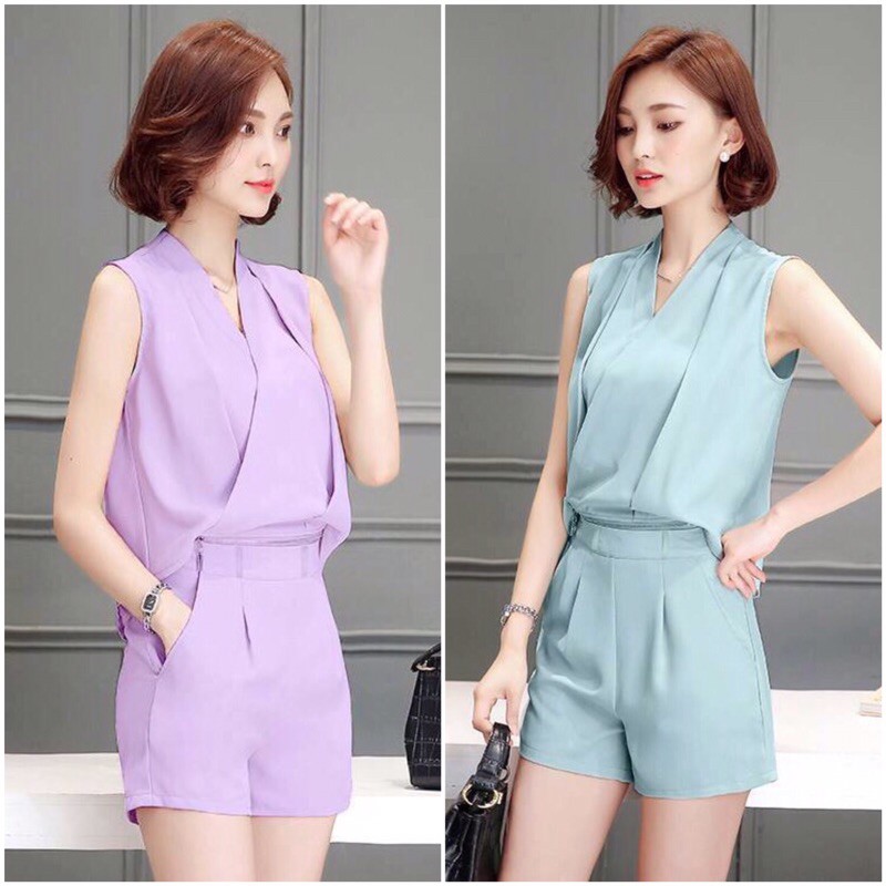 NEW Bộ short giả jum khóa đồng eo M26