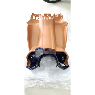 Ốp ổ khóa (Ốp bịt yếm) Nouvo LX - SX Xanh mực - Vàng nâu