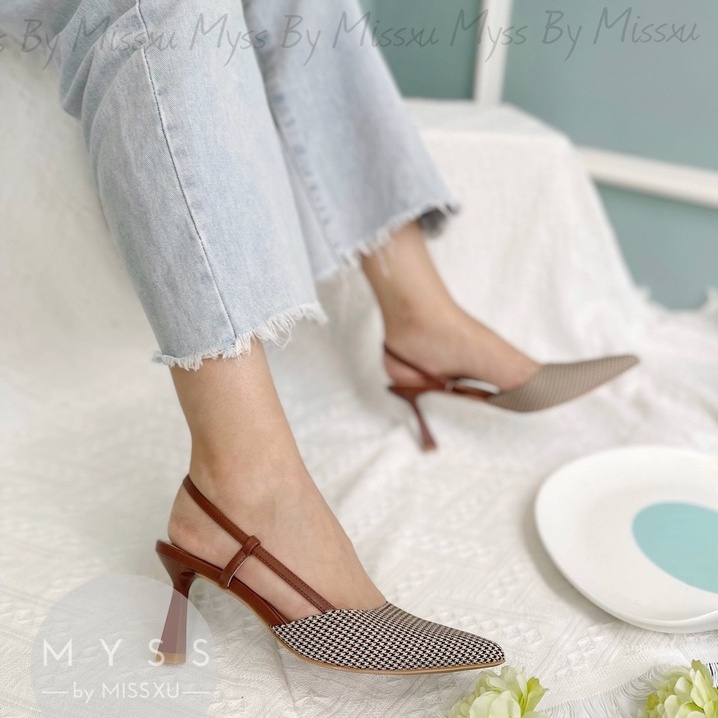 Giày nữ mũi nhọn 7 cm quai sau thời trang MYSS - CG241