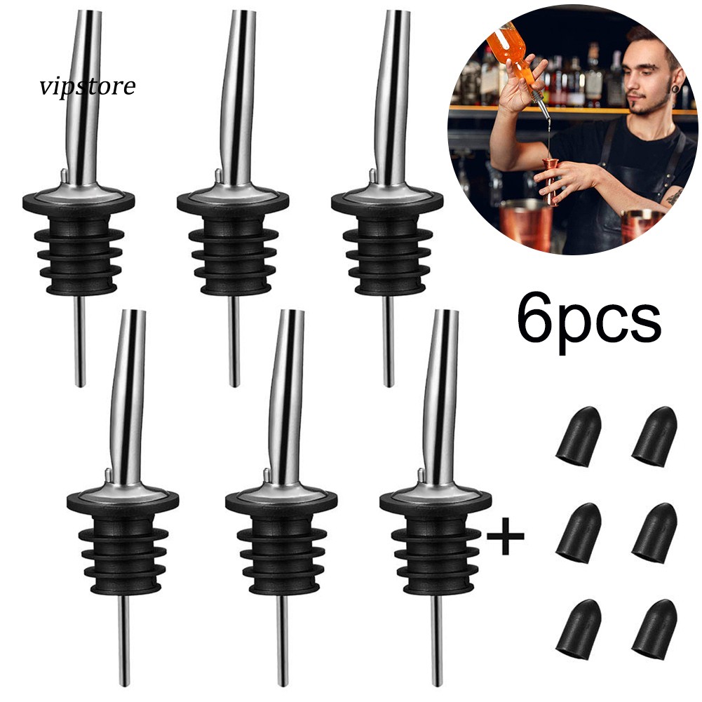 Set 6 Vòi Rót Rượu Bằng Thép Không Gỉ Tiện Dụng