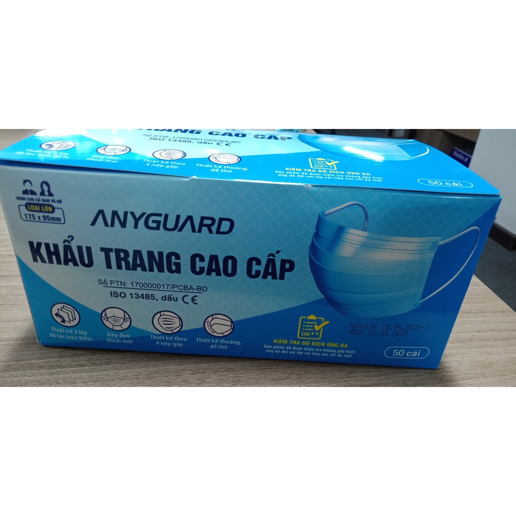 Khẩu trang người lớn Anyguard hộp 50 cái