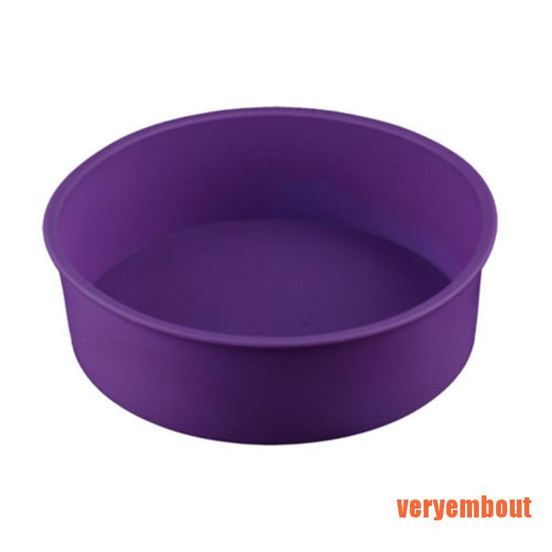 Khuôn Silicon Tròn 8 inch Nướng Bánh Màu Sắc