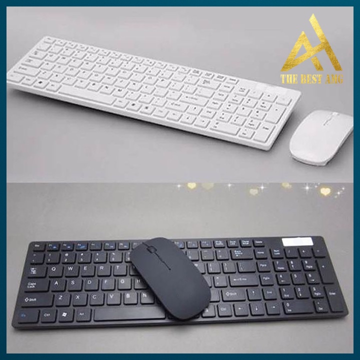 Bộ Bàn Phím Và Chuột Không Dây Lớn Keyboard Mouse Wireless Máy Tính PC Laptop Bluetooth