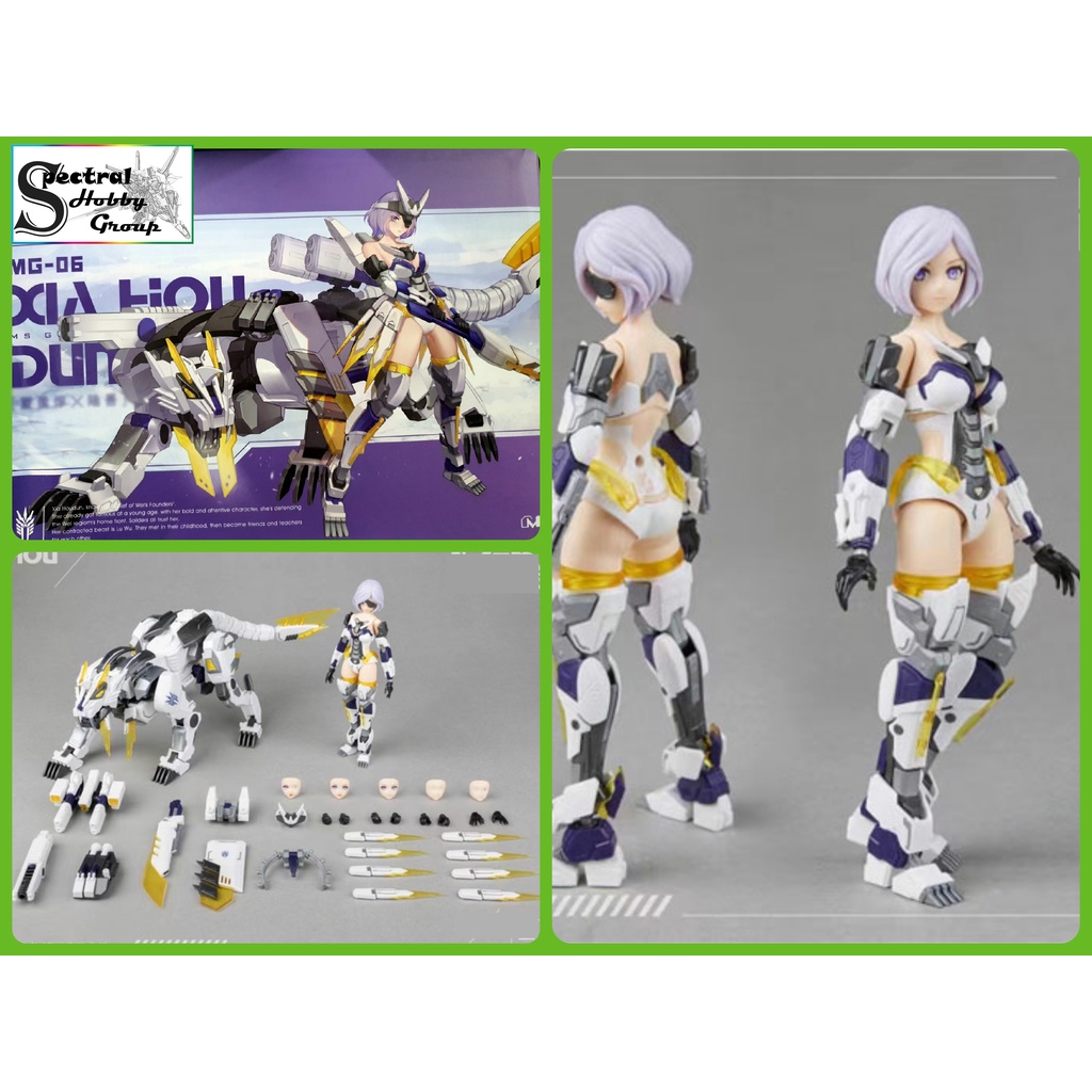 Mô hình lắp ghép MS General MG06 Xiahou Dun Luwu Role white tiger Pretty Armor Girl PA MG 06