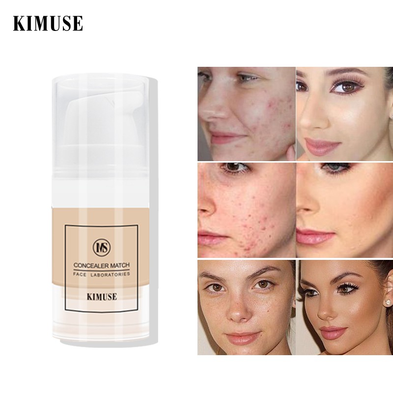 Kem nền che khuyết điểm KIMUSE chống nước dạng lỏng dành cho quầng thâm mắt 6ml