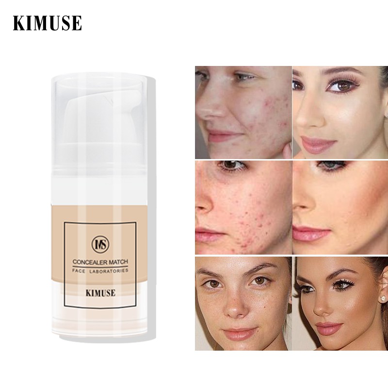 Kem nền che khuyết điểm KIMUSE chống nước dạng lỏng dành cho quầng thâm mắt 6ml