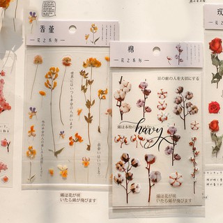 Miếng dán sticker trang trí trong suốt hình hoa oải hương xinh xắn làm thiệp/trang trí sổ tay/DIY/scrapbook/bulletjourna