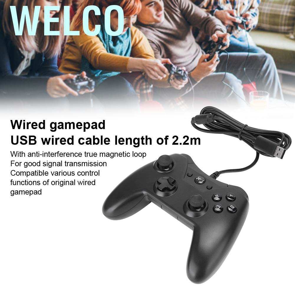 Welco X‑1 Wired Gamepad Black Game Handle Connecting PC Using for Games Machine