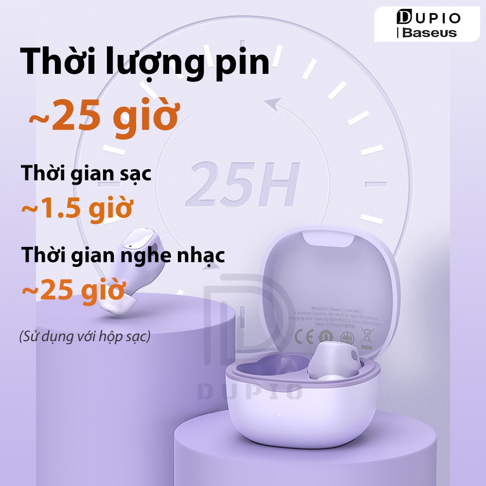 Tai nghe không dây DUPIO Baseus TN05 bluetooth thể thao true wireless