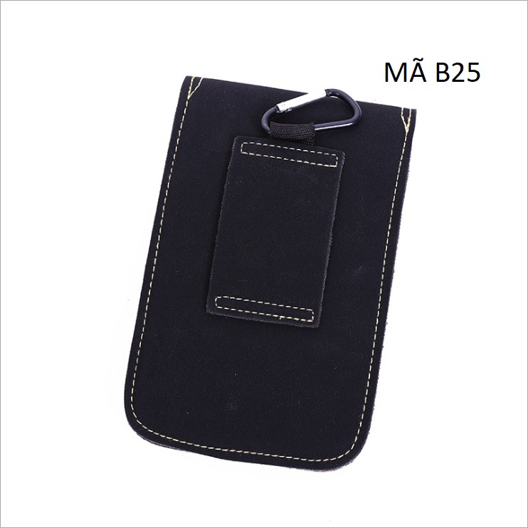 Bao da đựng điện thoại MÃ B25 Da Lộn, Mềm, Túi Mini Đeo Hông nhiều Ngăn Tiện Dụng | BigBuy360 - bigbuy360.vn