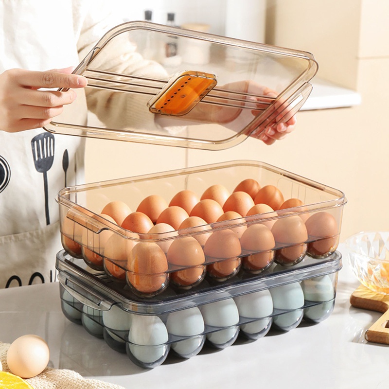 Khay Đựng Trứng 24 Ngăn Trong Suốt Sức Chứa Lớn Tiện Dụng