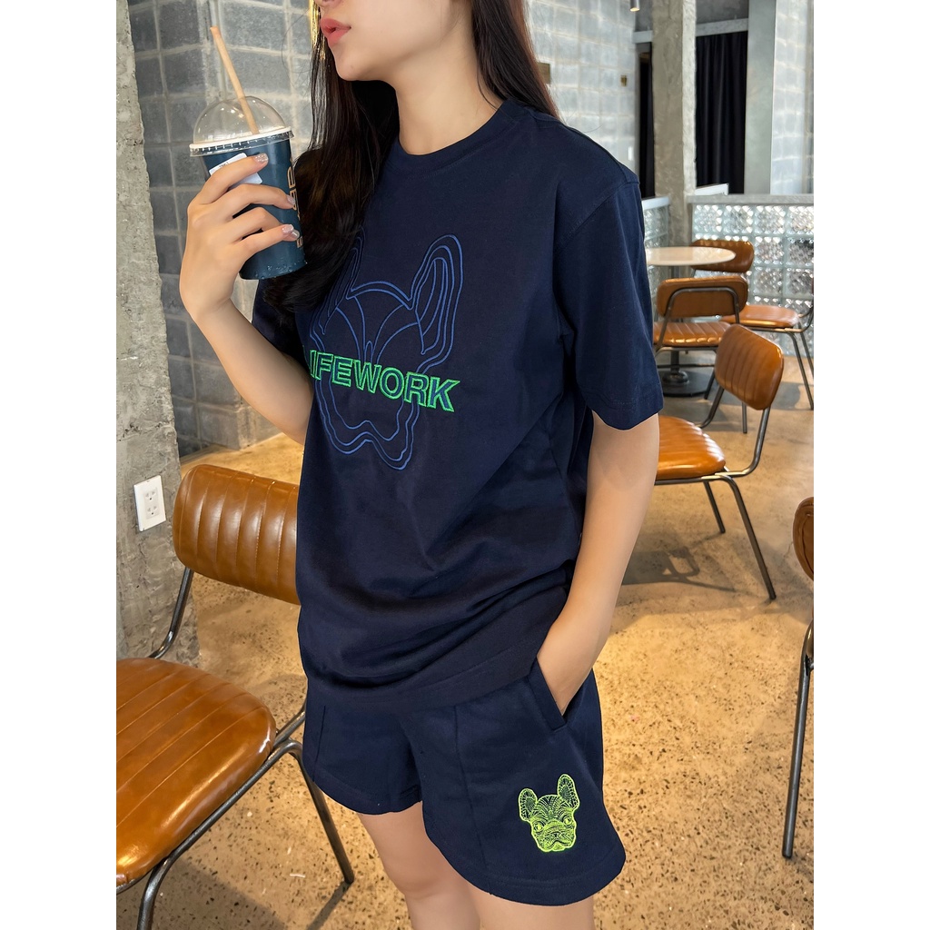 (HÀNG XUẤT XỊN) Áo thun Lifework  PK1208 5 màu thêu full xịn Hàn 2022 Về bảng màu hot, best seller Hàng đẹp, Vãi xuất dư