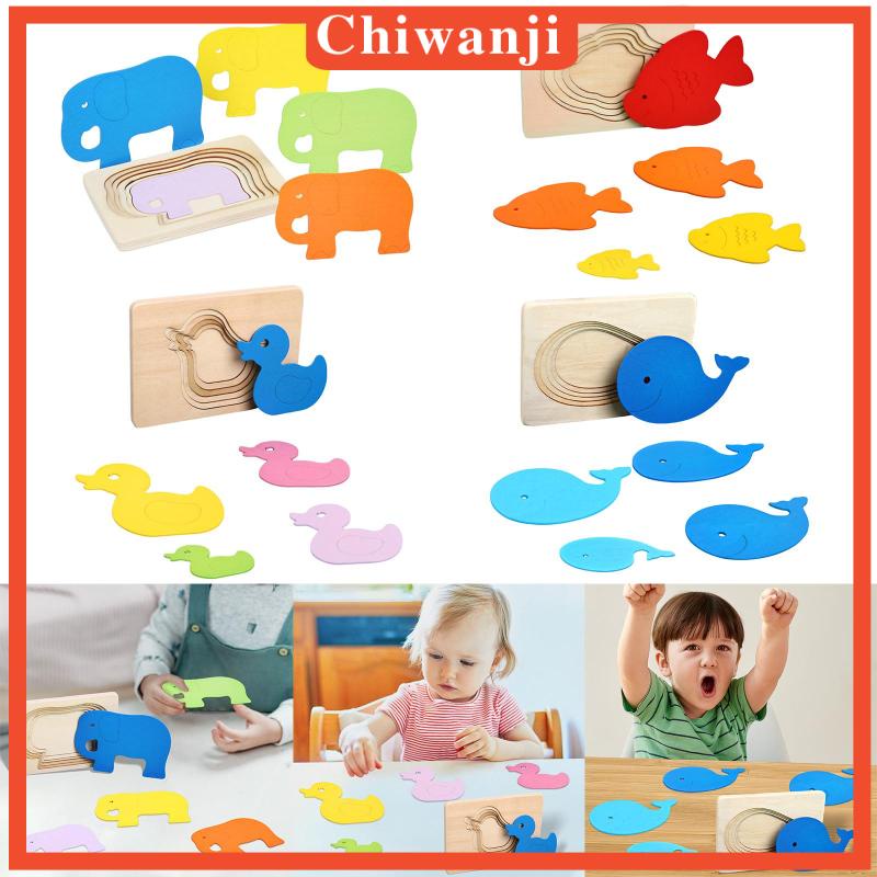 Đồ Chơi Xếp Hình Động Vật Bằng Gỗ Dành Cho Trẻ Em