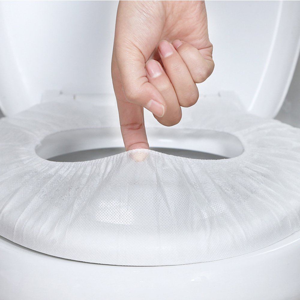 Bộ 10 miếng giấy lót bệ ngồi toilet dùng 1 lần tiện lợi