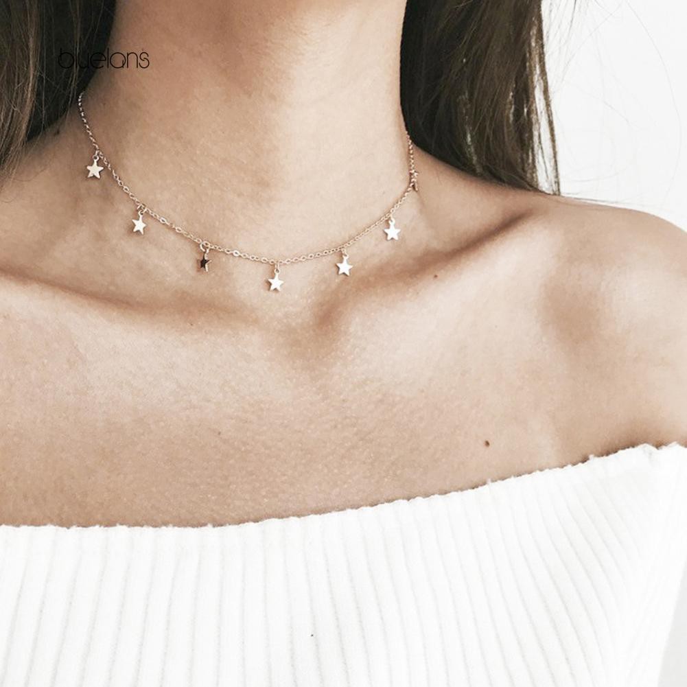 Vòng Cổ Choker Mặt Ngôi Sao Thời Trang Cho Nữ