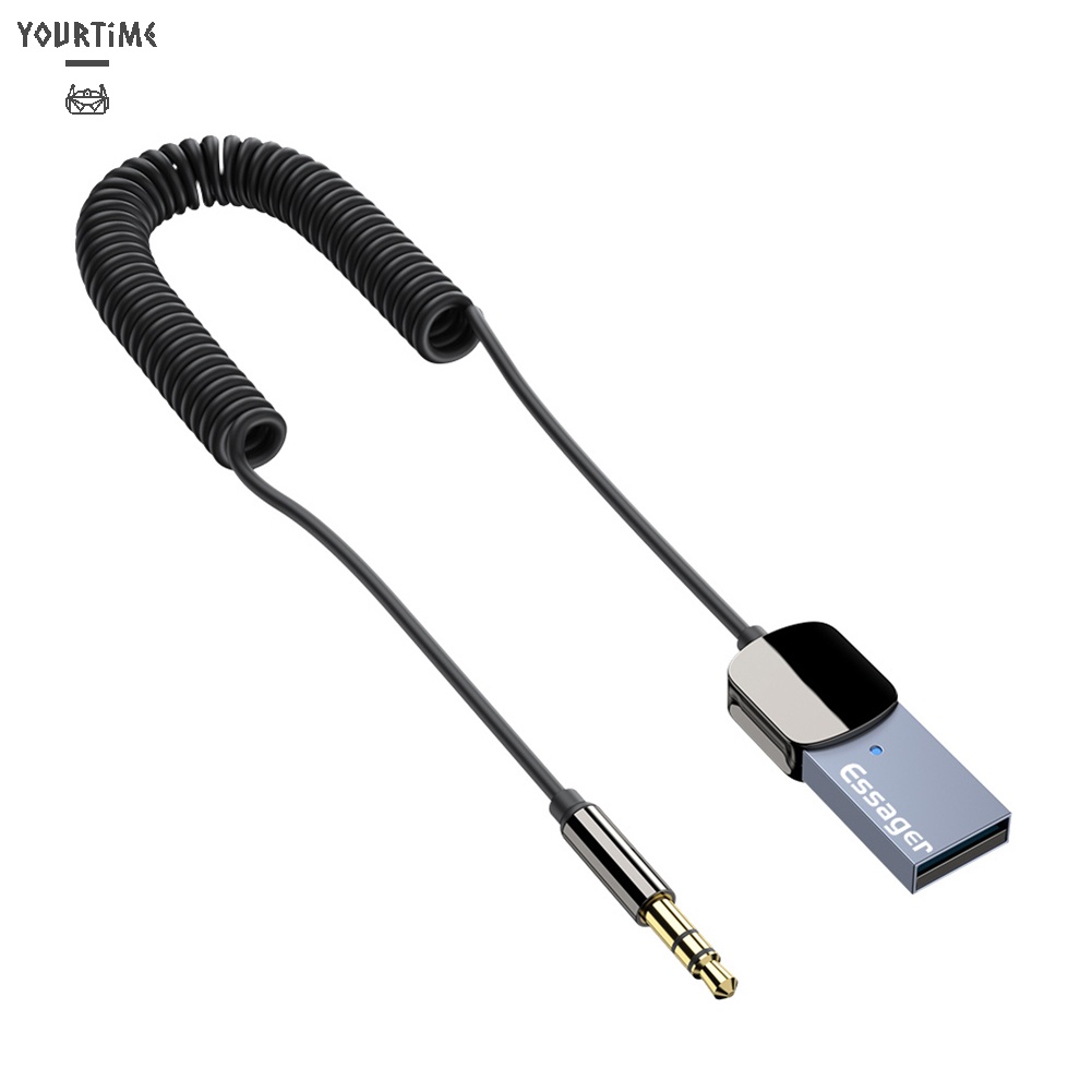 ESSAGER Thiết bị nhận tín hiệu âm thanh Bluetooth jack cắm 3.5mm cho xe ô tô