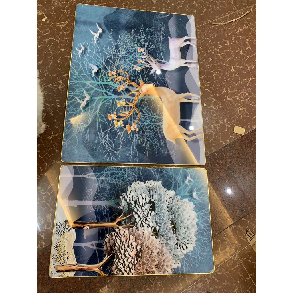 Tranh Treo Tường Hươu Sao 3D Tranh Dài Treo Phòng Khách/ Phòng Ngủ/ Game Gaming/ làm Quà Tặng
