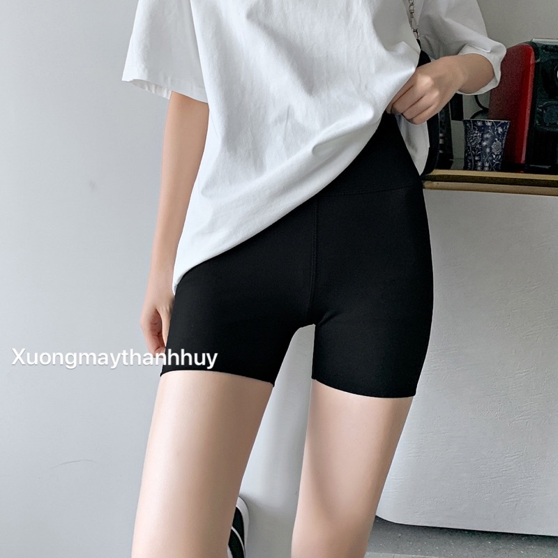 Quần Black Short Vải Thun , Biker short dáng ngắn nữ mùa hè năng động 8211