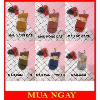 Tất Vintage len gân cao TN18