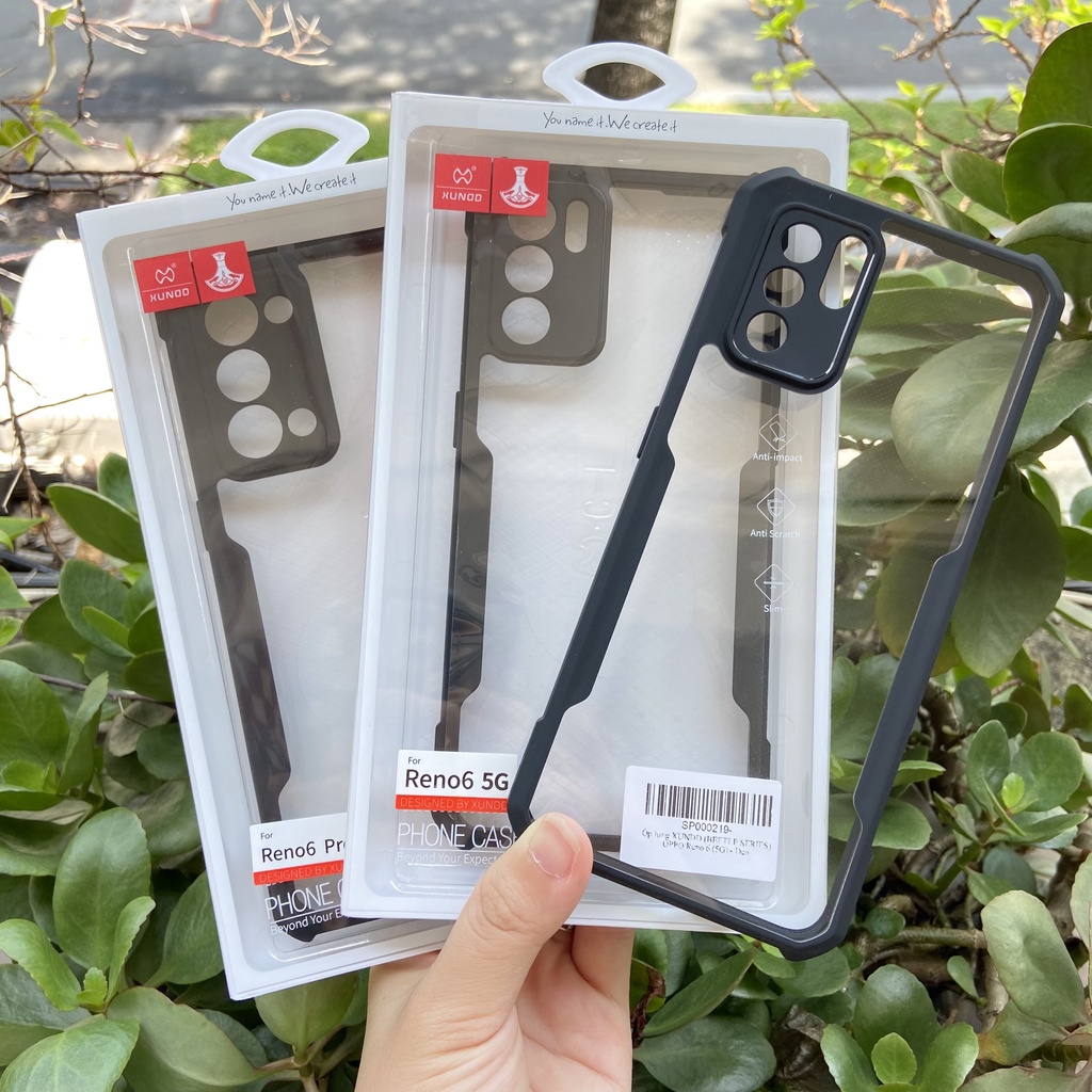 [Hỏa Tốc HCM] Ốp lưng XUNDD OPPO Reno 6 5G / 6Z 5G / 6 Pro 5G - Chống shock, Viền TPU, Mặt lưng trong