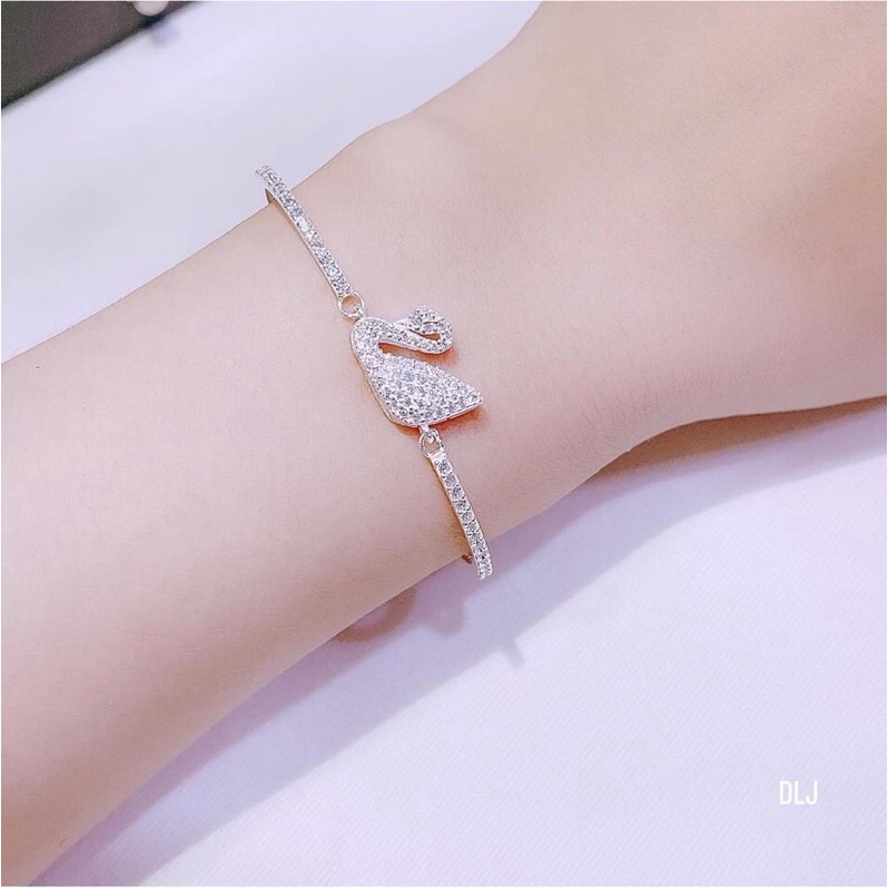 Lắc tay thiên nga cực xinh- châubr bạc ta hàng dày đẹp