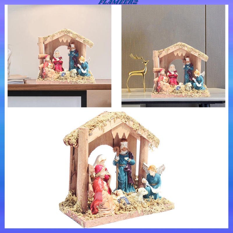 Mô hình tượng chúa Jesus Manger trang trí giáng sinh