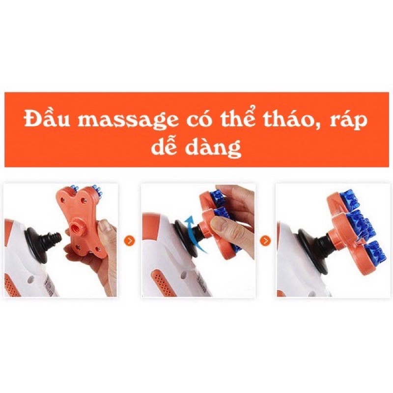 Máy massage cầm tay mini 5 đầu Squirrel MSV-5552